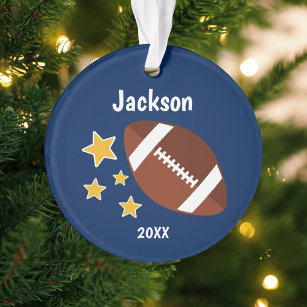 : 36 Pcs Christmas Football Wooden Ornaments Football