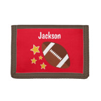 Kids Football Stars Red Personalized Name