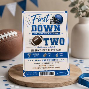 Kids Football Theme VIP Pass Editable Invitation