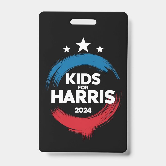 Kids For Harris President Kids Love Kamala Harris Badge (Front)