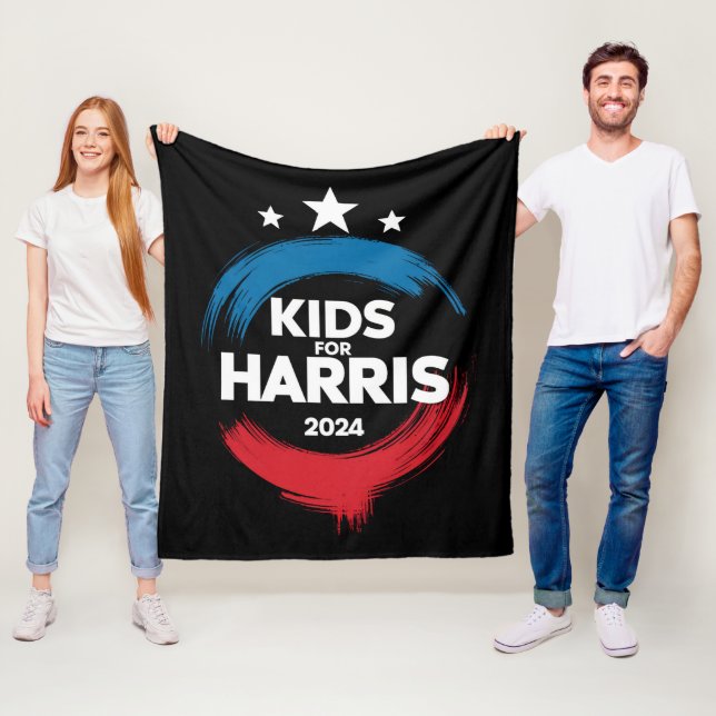 Kids For Harris President Kids Love Kamala Harris Fleece Blanket (In Situ)