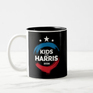 Kids For Harris President Kids Love Kamala Harris Two-Tone Coffee Mug