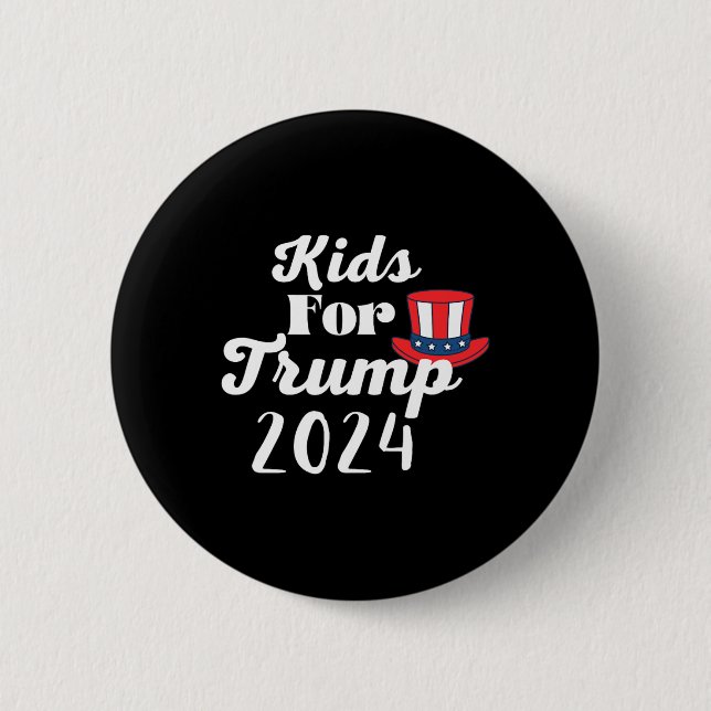 Kids For Trump Election 2024 1  Button (Front)