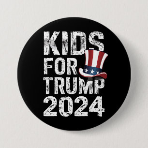 Kids For Trump USA Election 2024 Button