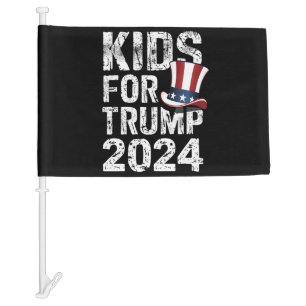 Kids For Trump USA Election 2024 Car Flag