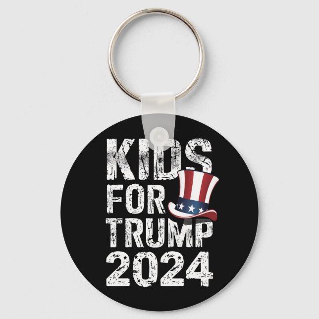 Kids For Trump USA Election 2024 Keychain (Front)