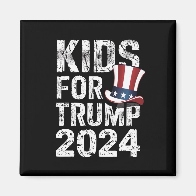 Kids For Trump USA Election 2024 Magnet (Front)