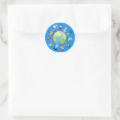 Kids for world peace classic round sticker (Bag)