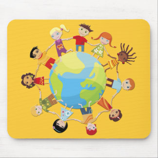 Kids for world peace mouse pad
