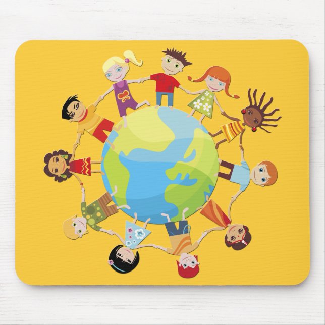 Kids for world peace mouse pad (Front)