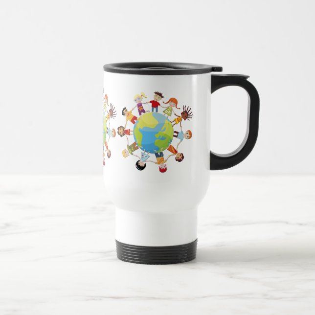 Kids for world peace travel mug (Right)