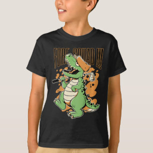 Kids Fore Squad T-rex Dinosaur Golf Player Graphic T-Shirt