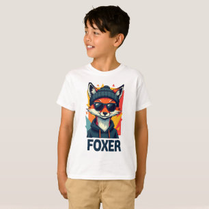 "Kids Foxer T-Shirt - Fun & Playful Fox Design for