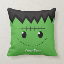 Kids Frankenstein Halloween Cute Room Throw Pillow