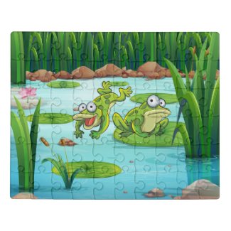 Kids Frog Pond Jigsaw Puzzle