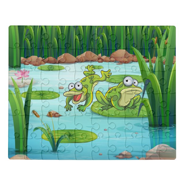 Kids Frog Pond Jigsaw Puzzle (Puzzle Horizontal)