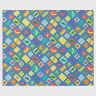 Kids Fruit and Veggie Wrapping Paper