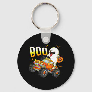 Kids Fun Boo Riding Monster Truck Halloween Costum Keychain