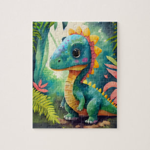 Kids Fun Game Colourful Cute Dinosaur Jigsaw Puzzle