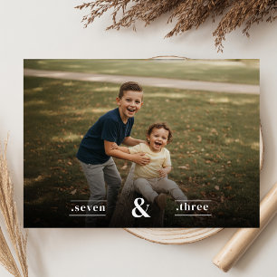 Kids Fun Photo Boys Joint Double Birthday Party Invitation