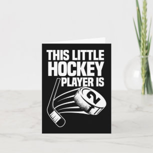 Kids Fun This Little Hockey Player Is 2nd Birthday Card