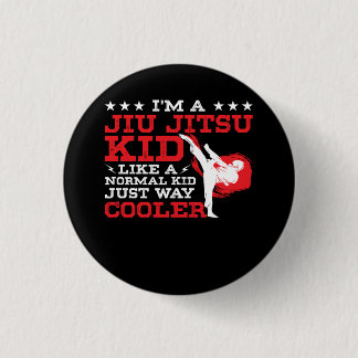 Kids Funny BJJ & MMA Design Brazilian Jiu Jitsu Ma Button