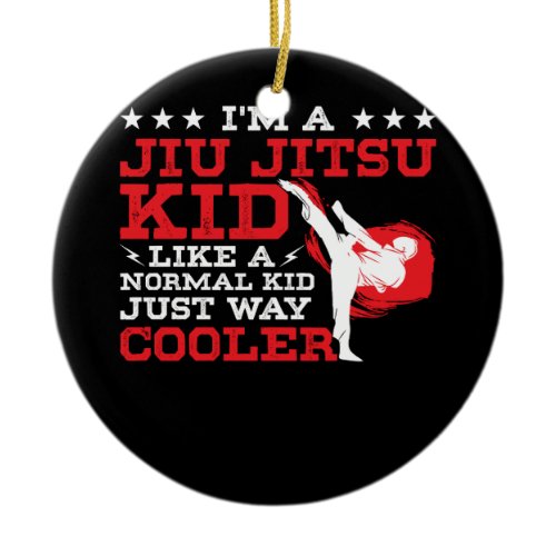 Kids Funny BJJ &amp; MMA Design Brazilian Jiu Jitsu Ma Ceramic Ornament