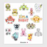 Fun Robots Kids Sticker