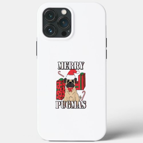 Kids Funny Christmas Pug Gift for Boys Girls iPhone 13 Pro Max Case