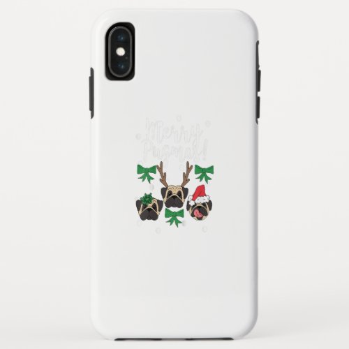Kids Funny Christmas Pug Gift for Little Boys Girl iPhone XS Max Case