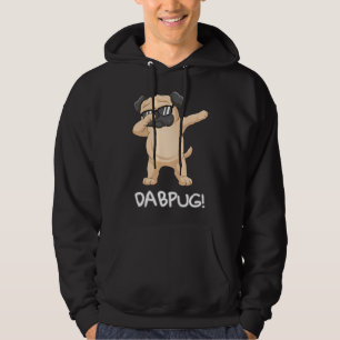 Kids Funny Dabbing pug Gift dog sunglasses Dabpug Hoodie