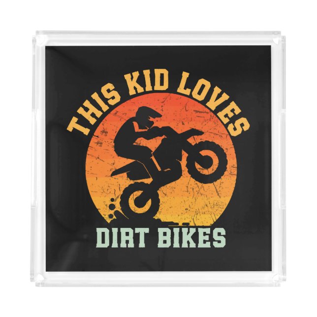 Kids Funny Dirt Bike Acrylic Tray (Front)