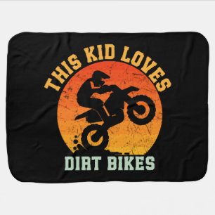 Kids Funny Dirt Bike Baby Blanket