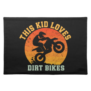 Kids Funny Dirt Bike Cloth Placemat