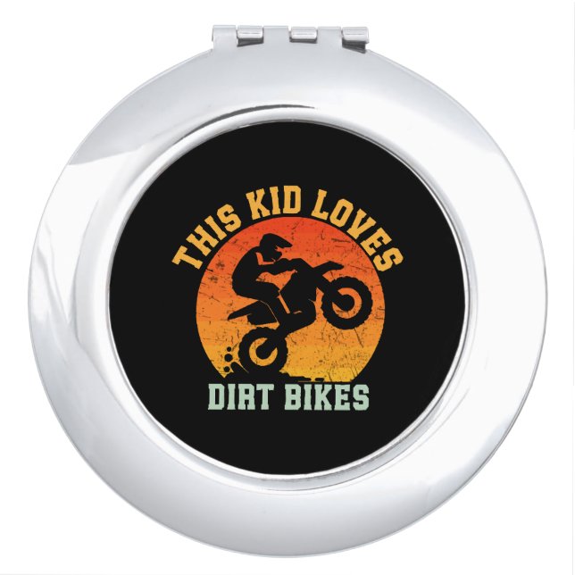 Kids Funny Dirt Bike Compact Mirror (Front)
