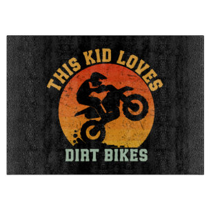 Kids Funny Dirt Bike Cutting Board