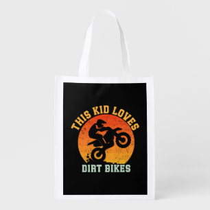 Kids Funny Dirt Bike Grocery Bag