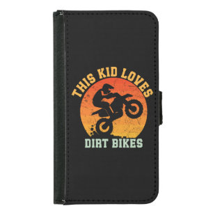 Kids Funny Dirt Bike Samsung Galaxy S5 Wallet Case