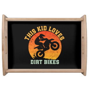 Kids Funny Dirt Bike Serving Tray
