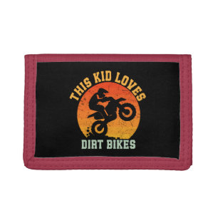 Kids Funny Dirt Bike Tri-fold Wallet