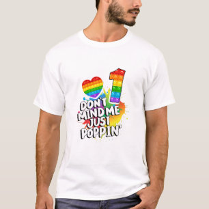 Kids Funny Don't Mind Me Just Poppin' 1 Cool Birth T-Shirt