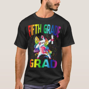 Kids Funny Graduation Fifth Grade Grad Unicorn T-Shirt