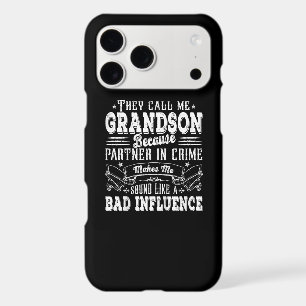 Kids Funny Grandson Dad Bad Influence Fathers Day iPhone 17 Pro Max Case
