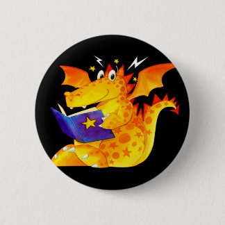 Kid's Funny Halloween Baby Dragon Pinback Button