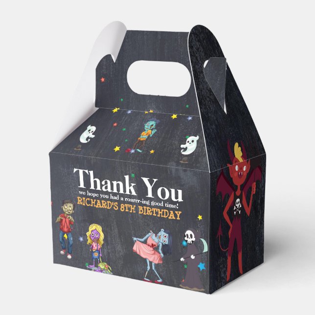 Kids Funny Halloween Costume Birthday Party Favor Boxes (Front Side)