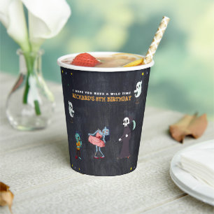 Kids Funny Halloween Costume Birthday Party Paper Cups