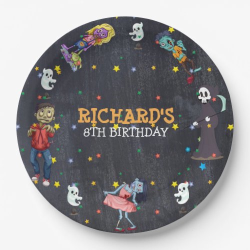 Kids Funny Halloween Costume Birthday Party Paper Plates