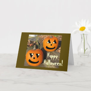 Kids Funny Halloween Country Pumpkins Card