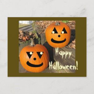 Kids Funny Halloween Country Pumpkins Postcard