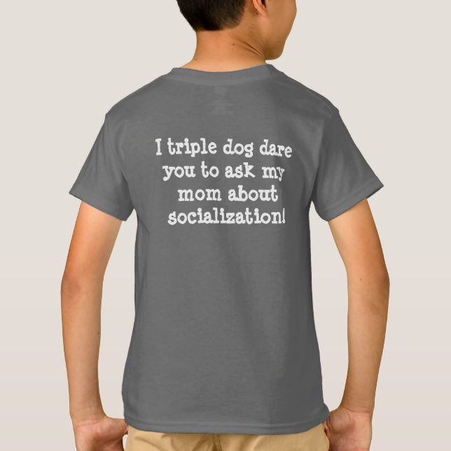Kids Funny Homeschool Socialization T-shirt (Back)
